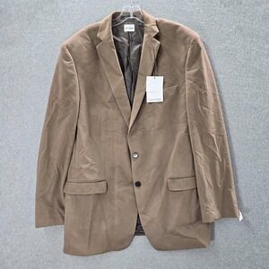 Calvin Klein Men Suit 44 Brown Blazer Two Button‎ Slim Fit Pockets NWT
